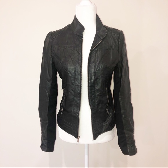 Express Jackets & Blazers - Express Vegan Black Leather Jacket size Small